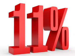 Eleven percent off. Discount 11 %.