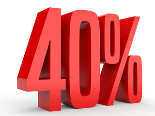 Forty percent off. Discount 40 %.