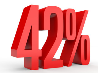 Forty two percent off. Discount 42 %.