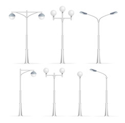 Lanterns Street Set. Vector