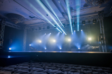 Illumination, light on the stage at the disco