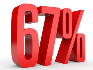 Sixty seven percent off. Discount 67 %.