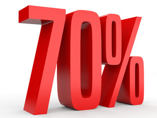 Seventy percent off. Discount 70 %.