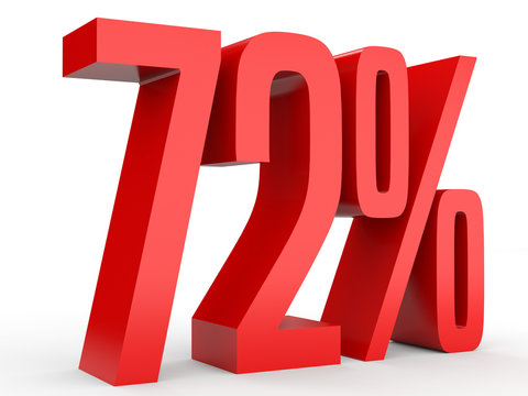 Seventy two percent off. Discount 72 %.