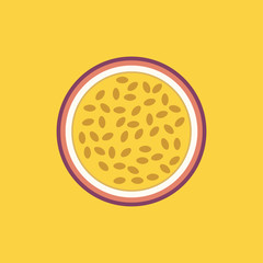  Passion fruit. Vector illustration.