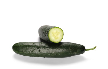 Cucumbers isolated on white background