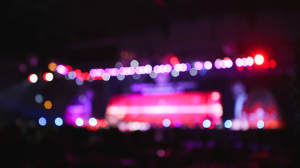 Blurred background : Bokeh lighting in concert.