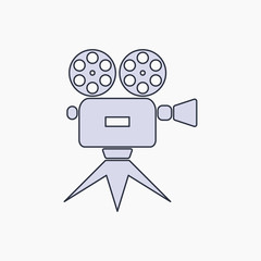 video camera line icon