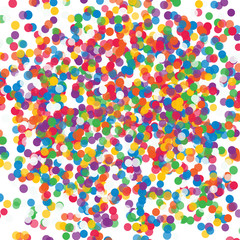 Colorful flying scattered elements of decoration of the celebration. Abstract background with falling confetti