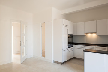 Interior of empty kitchen
