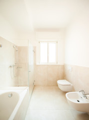 Naklejka na ściany i meble White marble bathroom