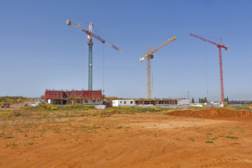 Construction of a residential area.