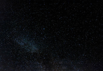 Night sky full of stars, southern hemisphere view