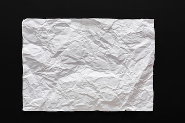 Crumpled white paper texture, paper background