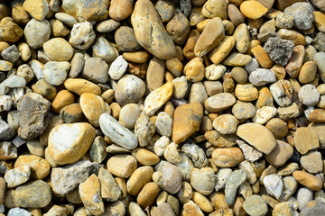 Beach pebbles for background