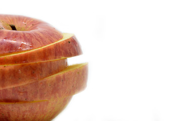 Red apple sliced