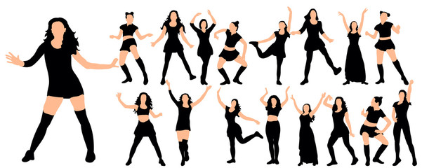 silhouette of a girl dancing, collection