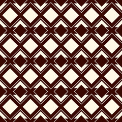 Outline seamless pattern with geometric figures. Repeated diamond abstract background. Ethnic and tribal motif.