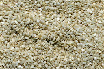 Food ingredients close up photography - sesame seeds.