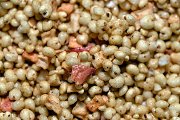 Food ingredients close up photography - popcorn pellets.