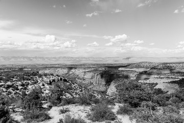 Colorado National Monument and Book Cliffs in Monochrome