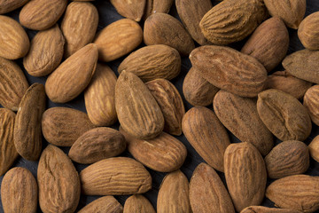 Almonds background.