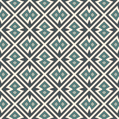 Seamless pattern with repeated geometric forms. Ornamental abstract background. Ethnic and tribal motifs.