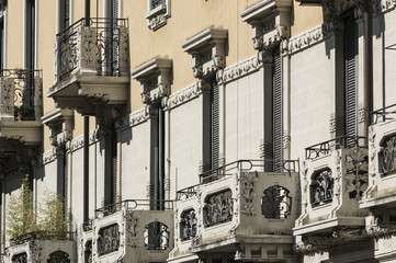 Milan (Italy): buildings in via Piero della Francesca