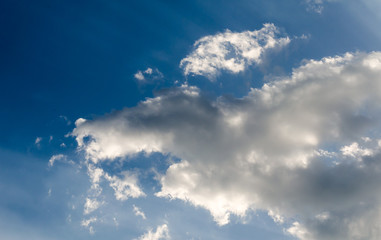 Beautiful dramatic clouds in the sky