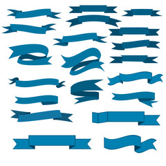 Obraz premium Ribbons blue shapes