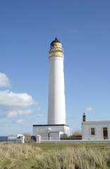 Barns Ness Lighthouse in summer