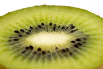 Kiwi fruit cuted in a half macro