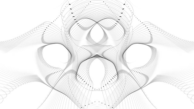 Monochrome abstract fractal illustration
