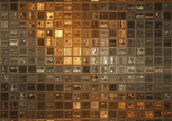 Gold and silver background mosaic