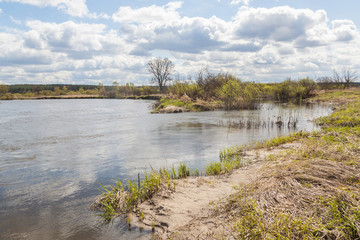 Obraz premium Flood on the Teterev River in Polesie