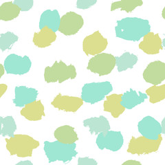 Paint objects. Grunge seamless pattern. Vector background