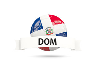 Football with flag of dominican republic