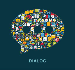 Business icons are grouped in 