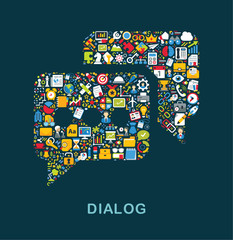 Business icons are grouped in 