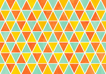 Watercolor triangle pattern.
