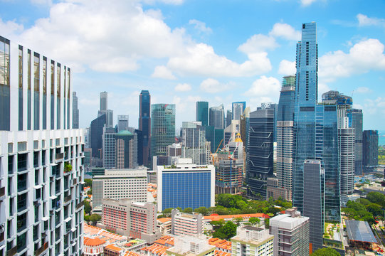 Skyline of Singapore in daytime