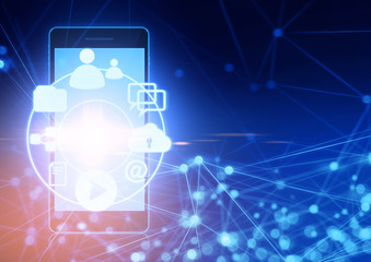 smart phone connect to glow line network