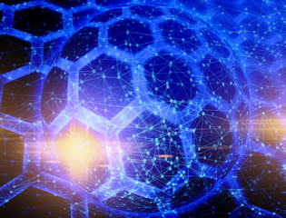 cloud storage security information, data deep learning hologram ai technology robotic, futuristic cyber network system online