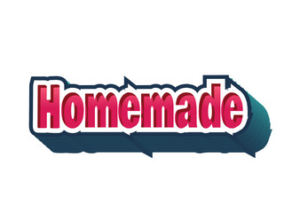 Homemade Text for Title or Headline. In 3D Fancy Fun and Futuristic style