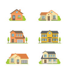 Fototapeta premium Houses flat icons