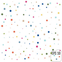 Abstract background with falling star-shaped confetti