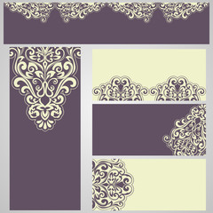 Floral cards and banners template.