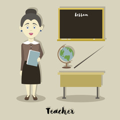 Smiling school teacher