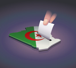 Élection en Algérie (fond sombre)