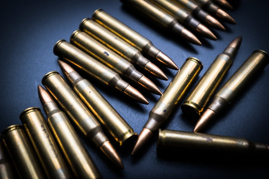 5.56  rounds on black background